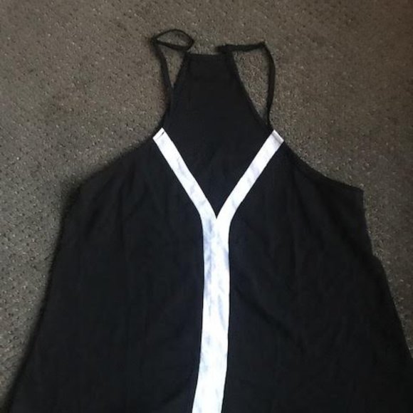 Racerback white and black Camisole - Picture 1 of 2